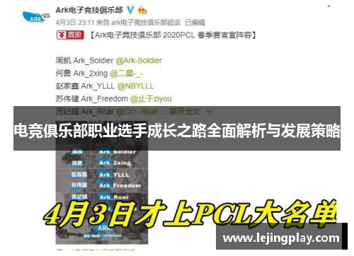 电竞俱乐部职业选手成长之路全面解析与发展策略